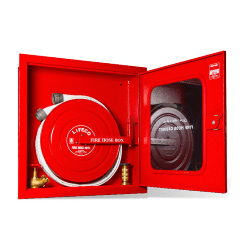 Lifeco Synthetic Hose Enclosure  Cabinet with 1 1/2” synthetic Hose
