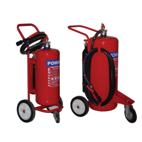 SFFECO Mobile DCP Fire Extinguisher with External CO2 Catridge - 30 Kg