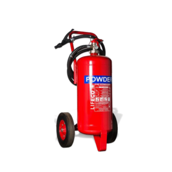 LIFECO Dry Powder Mobile Trolley Extinguisher - 100 Ltr