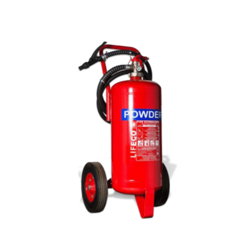 LIFECO Dry Powder Mobile Trolley Extinguisher - 100 Ltr