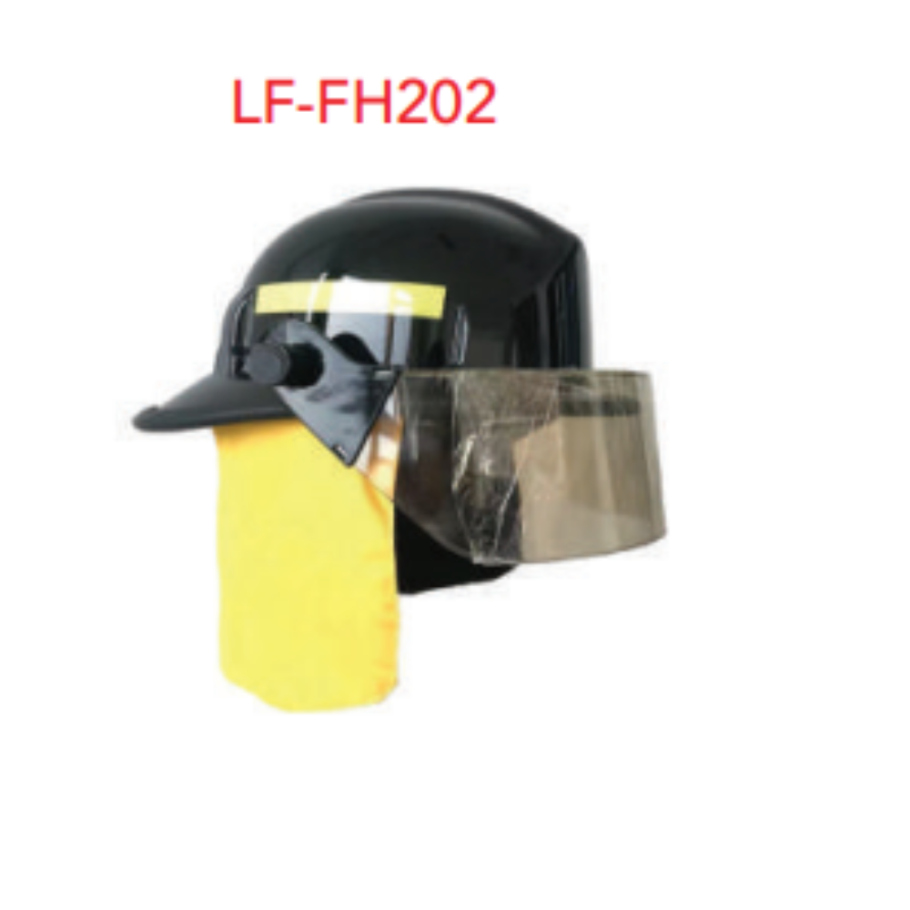 LIFECO LF-FH202 Firefighting Helmet - Black & Yellow