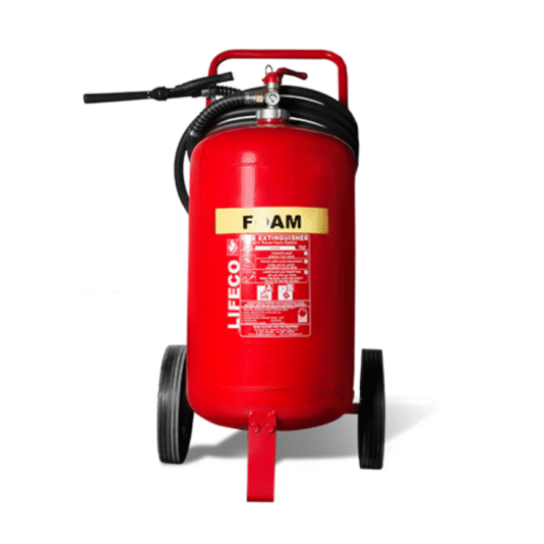 LIFECO Trolley Catridge Type Foam Extinguisher -  100 Ltr