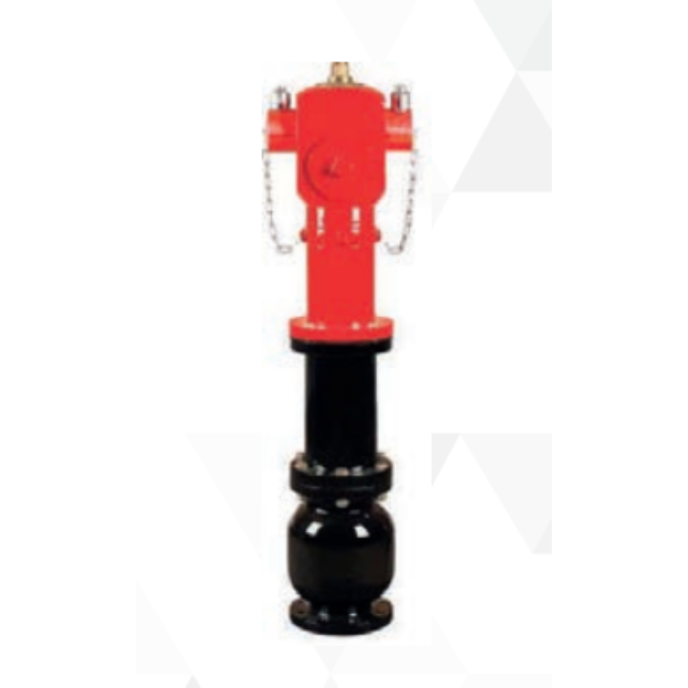 SFFECO Lower Depth Built-in Coupling Anti Theft Hydrant - DN100 Flange (4")