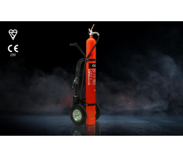 NAFFCO Mobile CO2 Fire Extinguisher - 10 kg (Kitemark/LPCB) - Image 3