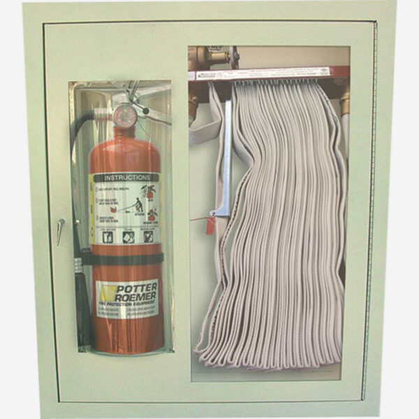 POTTER FRC1612 Recessed Fire Hose Rack & Extinguisher Cabinet - Bubble door - Image 2