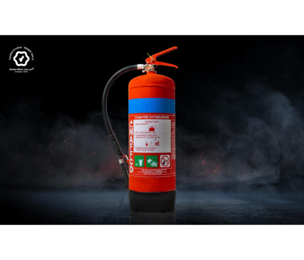 NAFFCO Portable Foam Extinguisher - 12.8 Kg, Stainless Steel (Global Mark) - Image 2