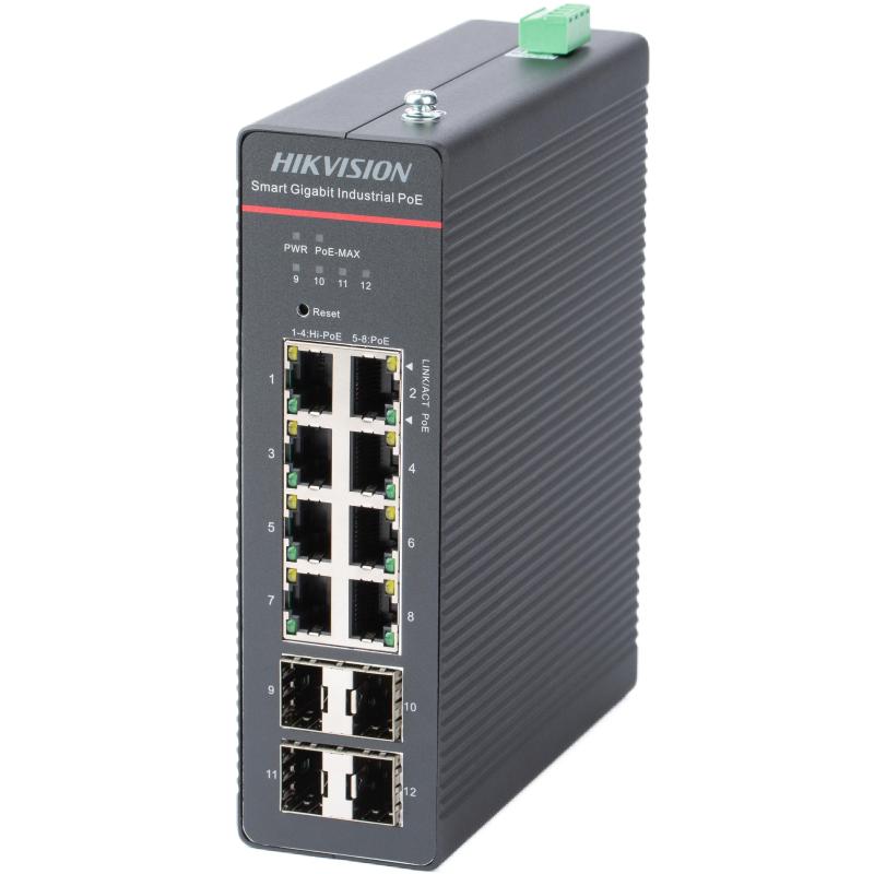 8 Port Gigabit Smart Managed Industrial POE Switch