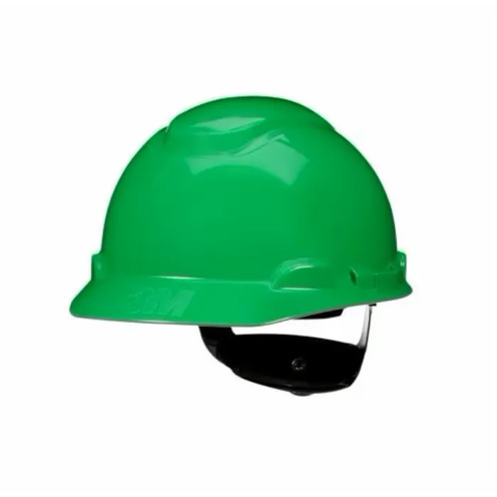 3M™ SecureFit™ Hard Hat H-704SFR-UV, Green, 4-Point Pressure Diffusion Ratchet Suspension, with UVicator, 20 ea/Case
