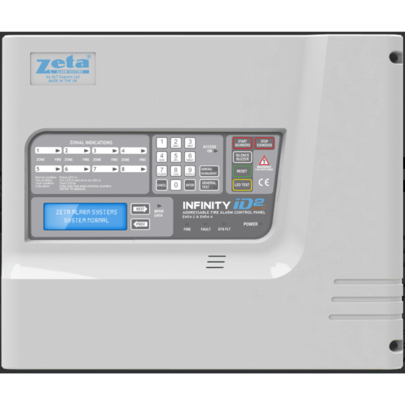 Zeta ID2/2 Intelligent 2 Zone Infinity 2-Wire Fire Panel