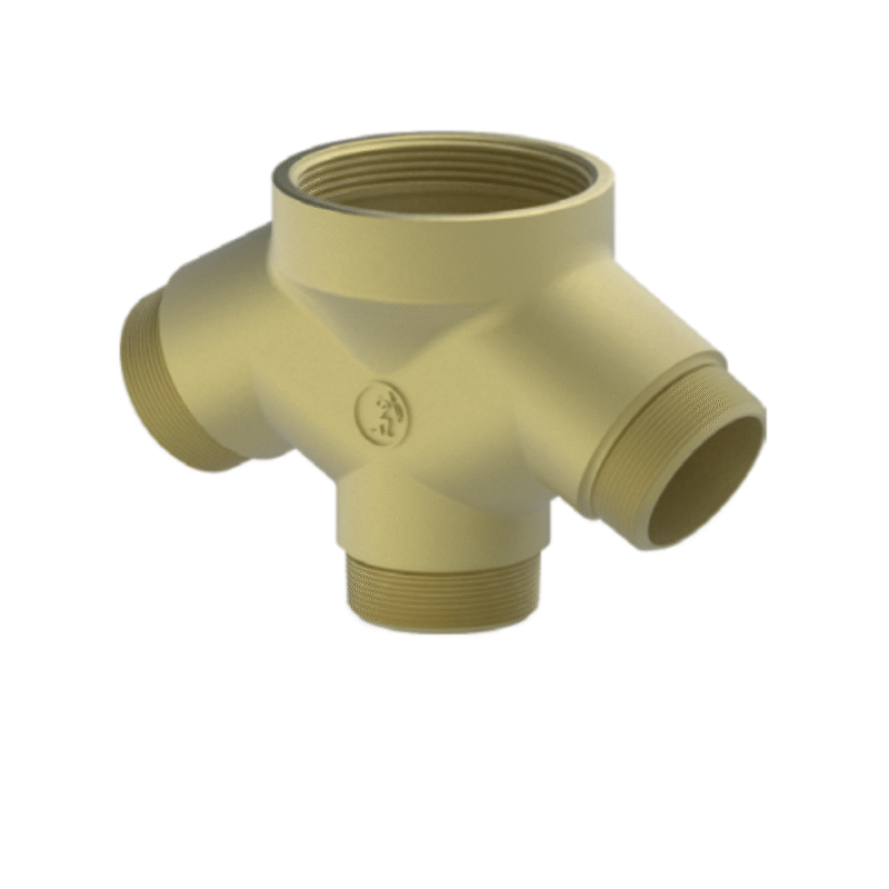 GIACOMINI A97 Roof Fire dept. Outlet Connection -  3-Way, Brass