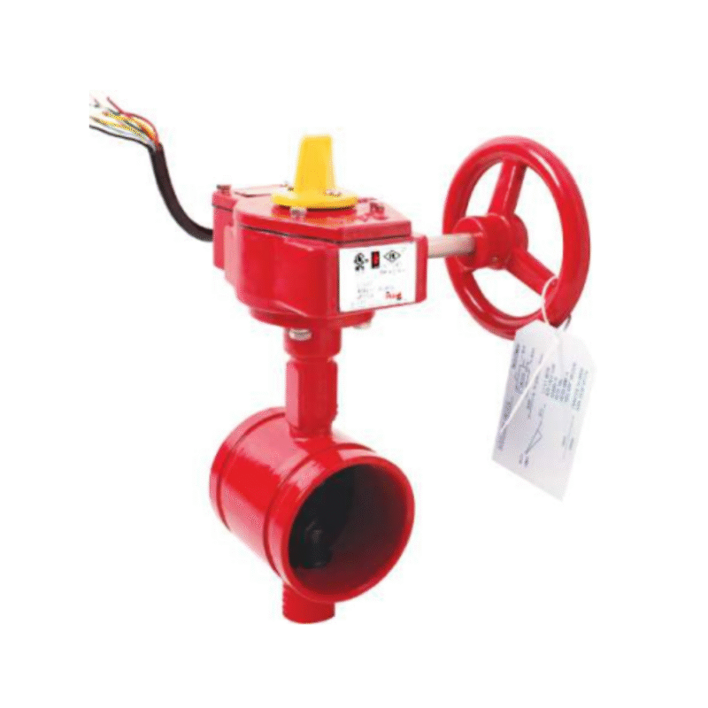 Lifeco Grooved End Butterfly Valve With Builtin Supervisory Switch & Indicator