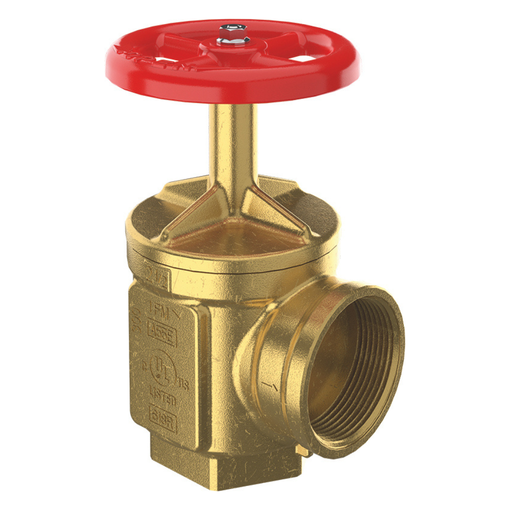 GIACOMINI A55E Double Female Angle Hose Valve - Rough Brass