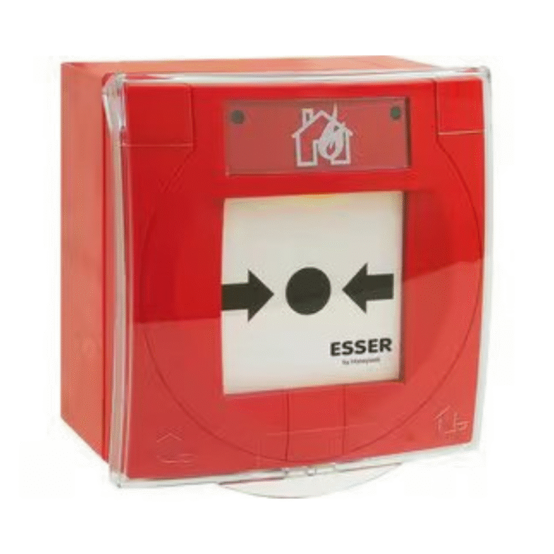 Esser IQ8MCP compact IP 66 / 67, small, red, with isolator glass pane