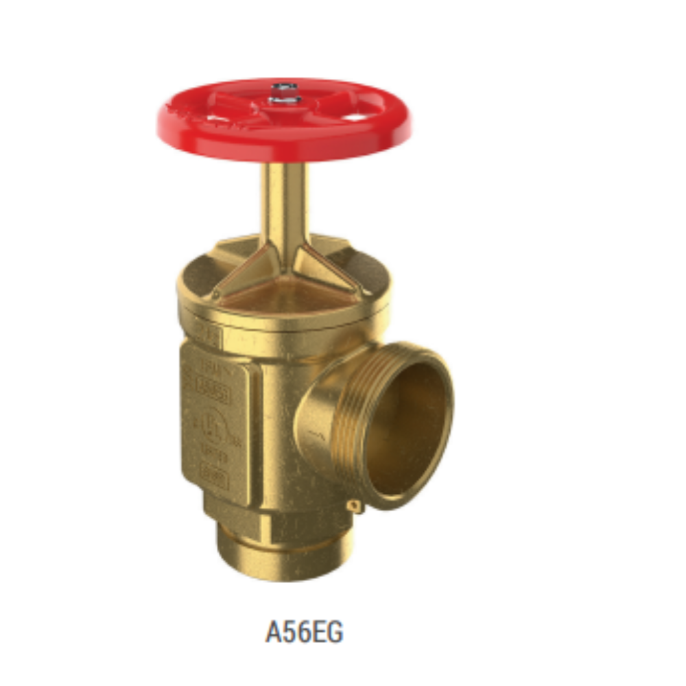 GIACOMINI A56G Angle Hose Valve - Rough Brass