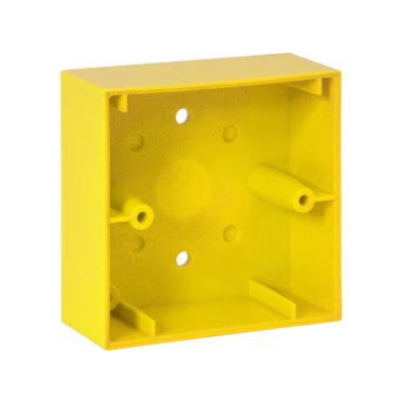 Esser Yellow Surface mount housing for small MCP, similar to RAL 1021