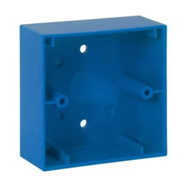 Esser Blue Surface mount housing for small MCP, similar to RAL 5015