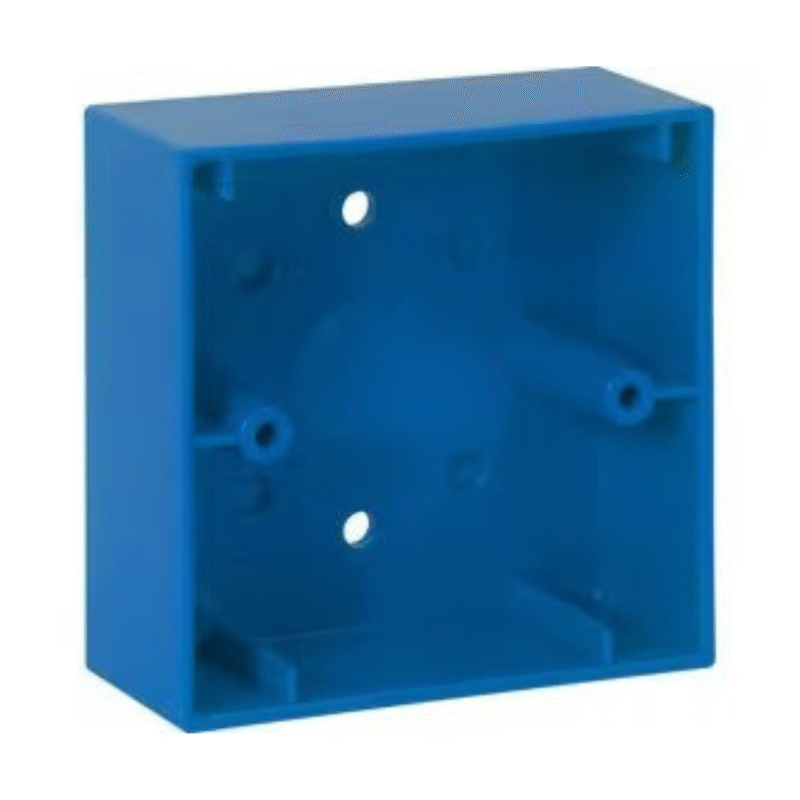 Esser Blue Surface mount housing for small MCP, similar to RAL 5015