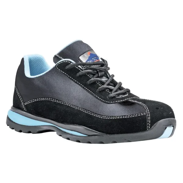 PORTWEST FW39 Steelite Women's Safety Trainer, S1P HRO, Black