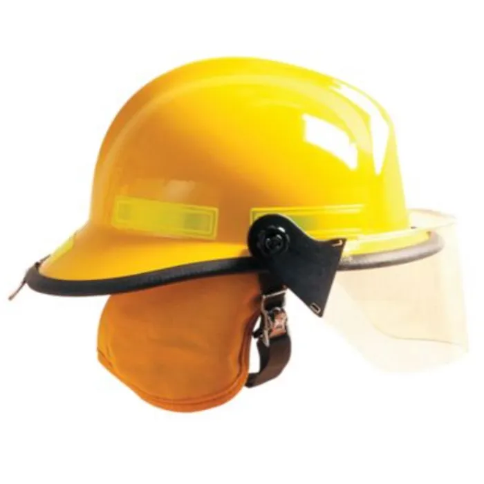 MSA Fire Helmet 660C Metro with Defender, 6" Face Shield, Yellow - 660CR-Y-6