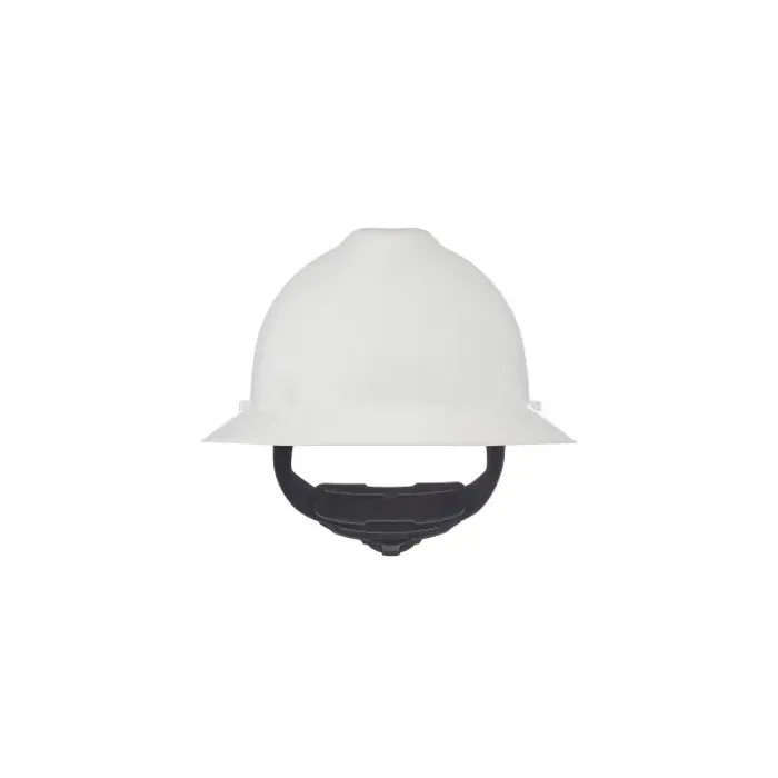 V-Gard Slotted Full-Brim Hat White with Fas-Trac III Suspension - 475369