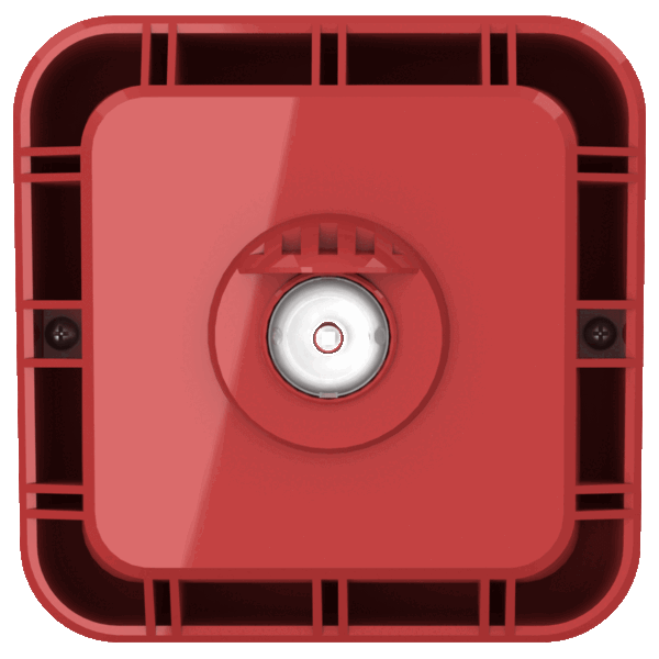 Zeta Xtratone Conventional Combined Wall Sounder Beacon (Red)