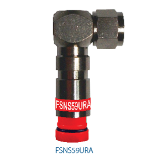 ProSNS RG-59 "F" Right Angle Coax Compression Connector